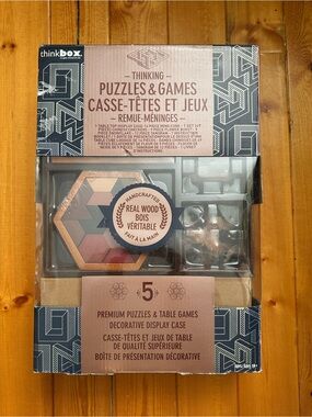 THINKBOX WOOD PUZZLES AND GAMES 5 PACK